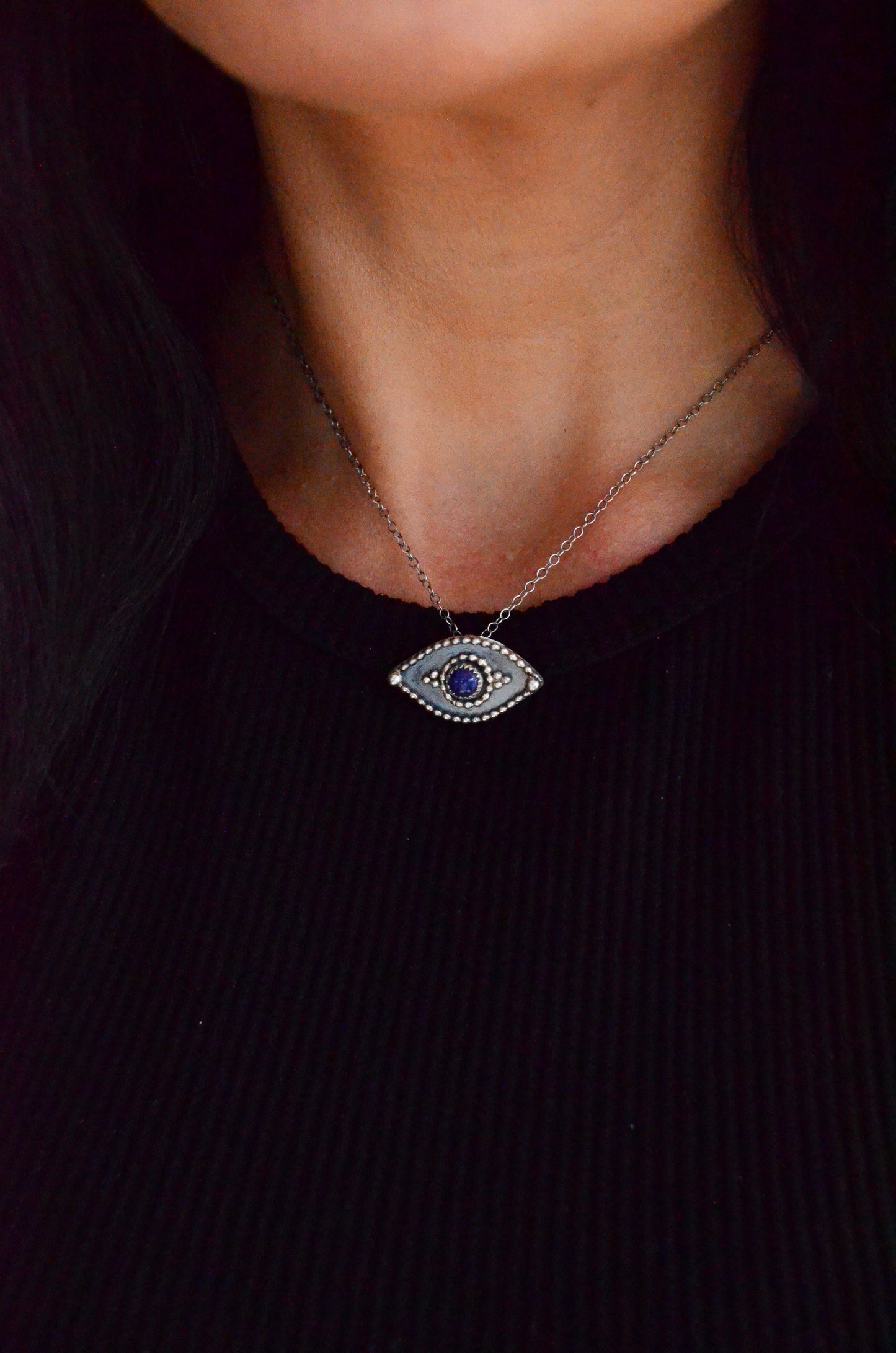 Lapis Lazuli Eye Talisman Necklace