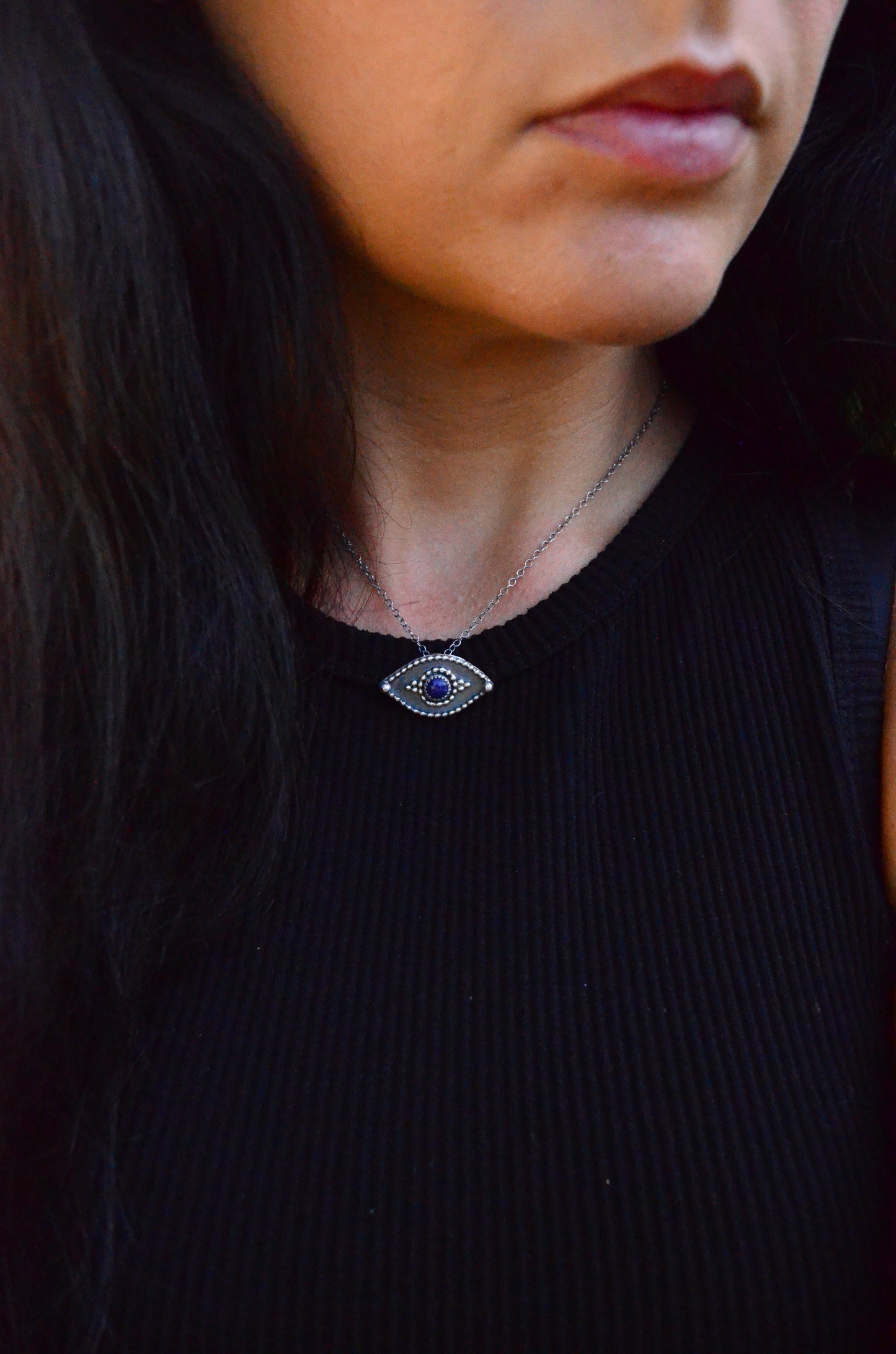 Lapis Lazuli Eye Talisman Necklace