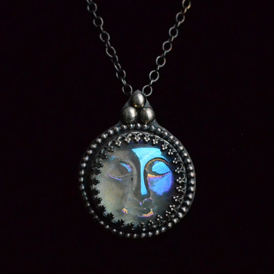 Full Moon Sterling Silver Necklace